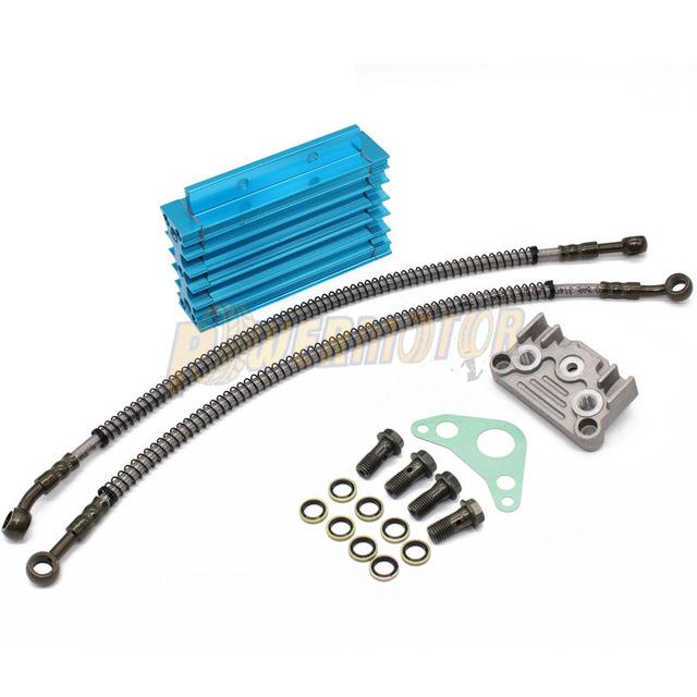 Engine For 125cc ATV Pit Bike Radiator CNC Oil Cooler Aluminium Kit For Pit Dirt Bike Motocross Motocycle Cooling Accessories