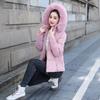 Winter Baumwollgepolsterte Jacke Damen Baumwollgepolsterte Jacke Kurzer Pelzkragen Baumwollgepolsterte Jacke Damen Warme und Kältebeständige Gepolsterte Jacke Jacke