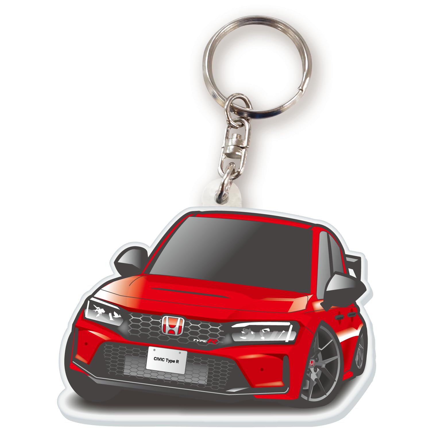 

Центр Джип CIVIC TypeR 6-го поколения Автомобильный акриловый брелок Honda Лицензированный продукт, красная рамка красный