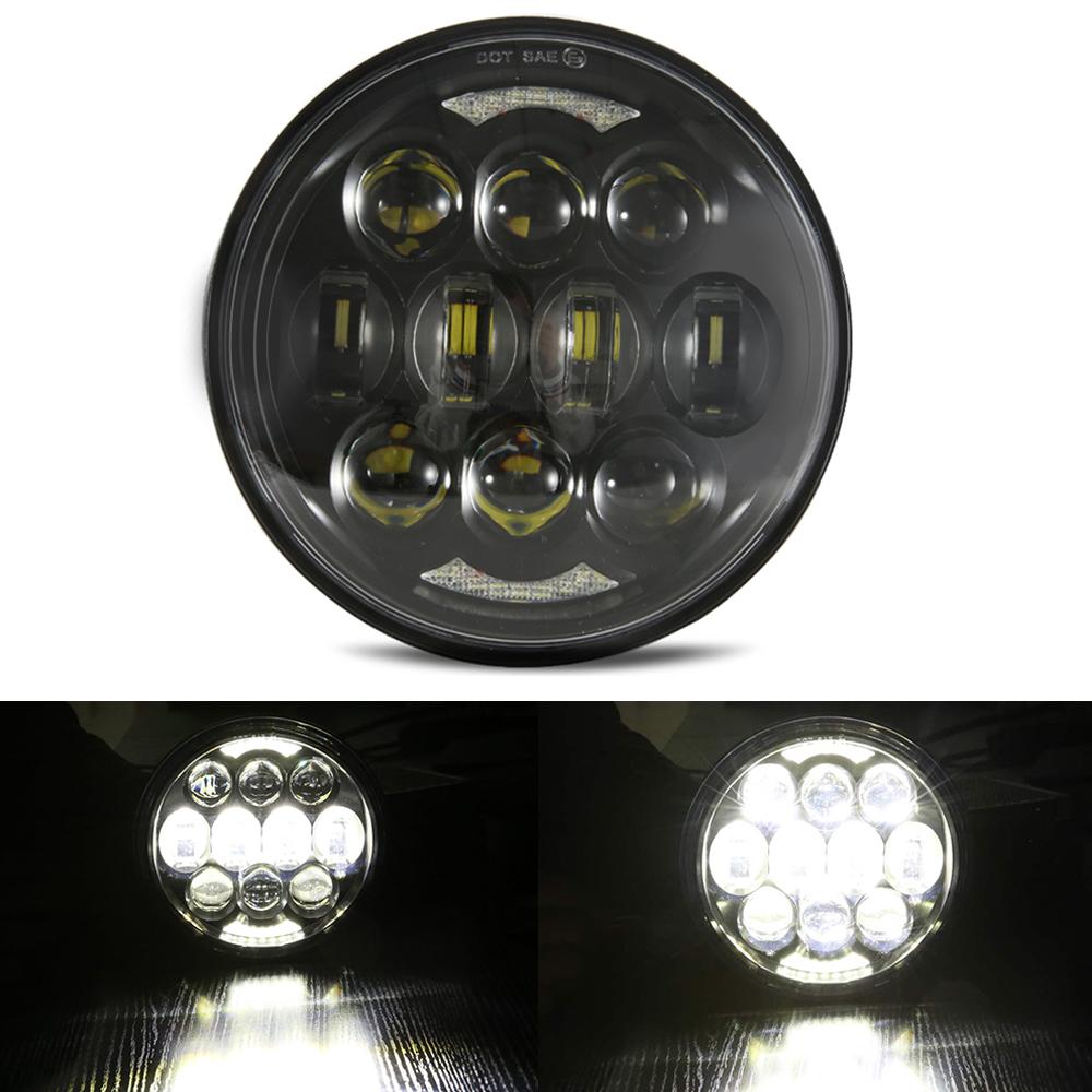For Harley Indian Scout Honda Universal 5 3/4 Inch 5.75" Led Car Motorcycle Headlight H4 Phare Farol Moto Headlamp Head Light