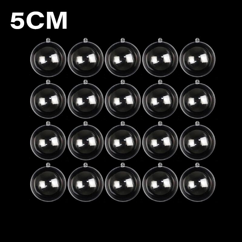 

Transparent Christmas Balls Plastic Fillable DIY Empty Ball Hanging Ball for Xmas Tree Pendent Ornaments New Year Party Decor 1PC