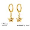 Xiaomi Skyrim Heart Star Shell Flower Clear Zircon Drop Earring Stainless Steel Gold Color Minimalist Hoop Earrings Women Jewelry Gift