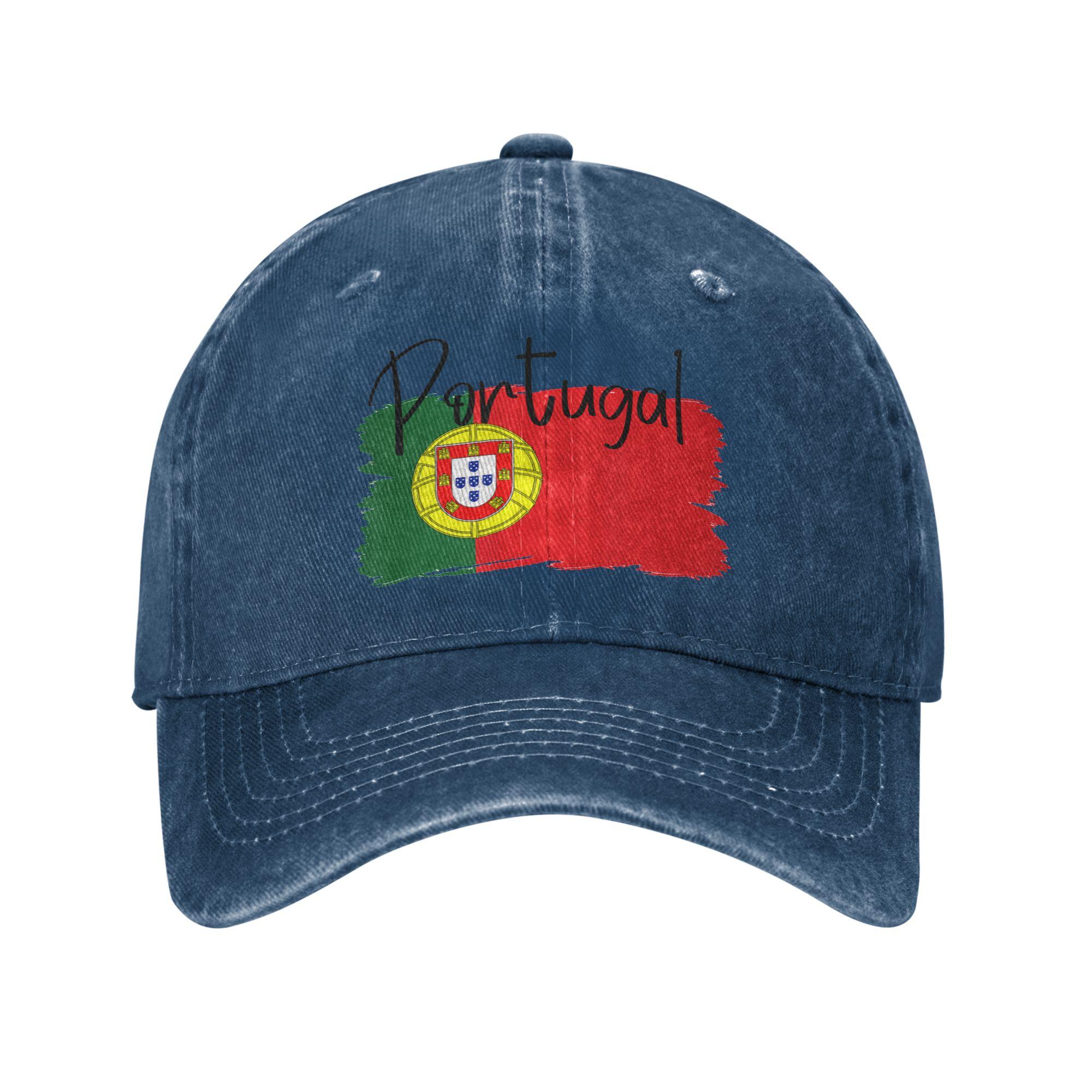 AnimiBIBI cap Portugal Vlag Portugese Baseballpetten Mode Verweerd Katoen Snapback Pet Unisex Trainingskleding Cadeau Petten Pet One Size