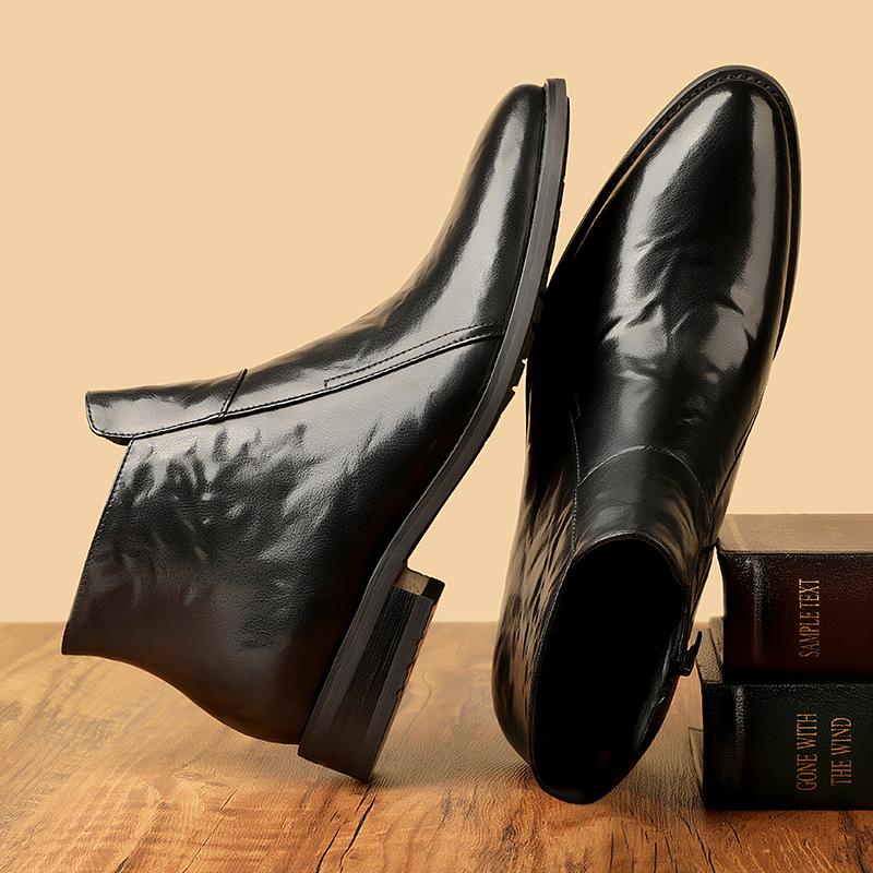 Winter Fashion New Arrival Pointed Toe Chelsea  Ankle Boots For Men British Brand Designer Botas Casual Shoes Zapatos Hombre