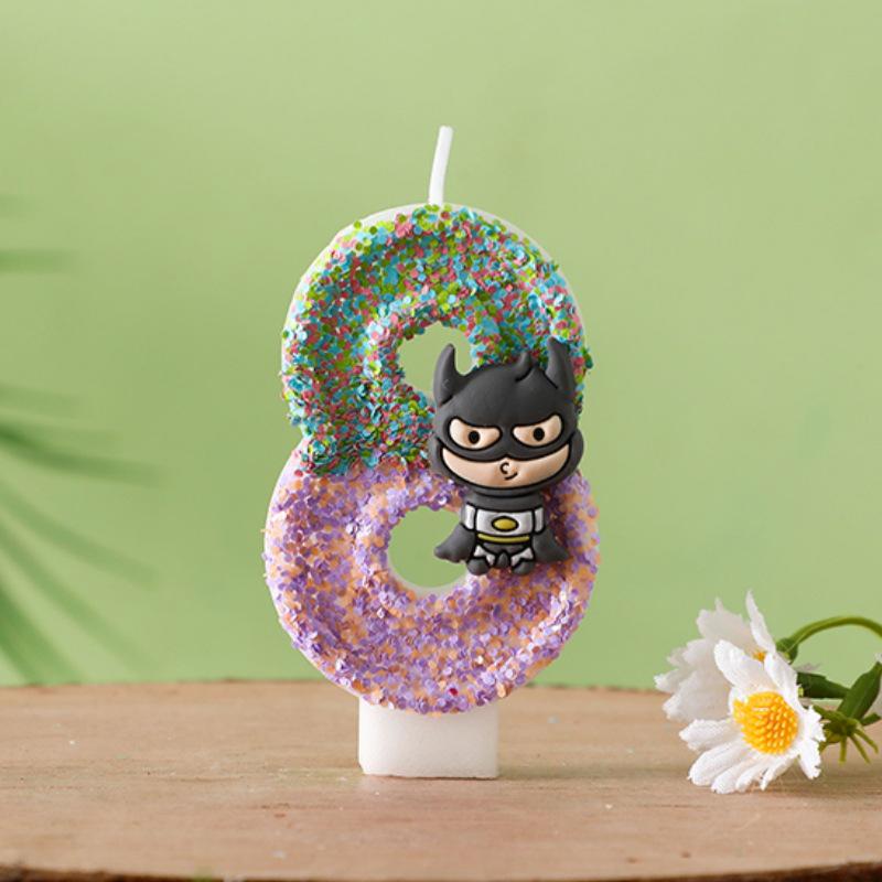 Shein Batman Number Candles 0-9: Kid's Birthday Cake Party Decorations.