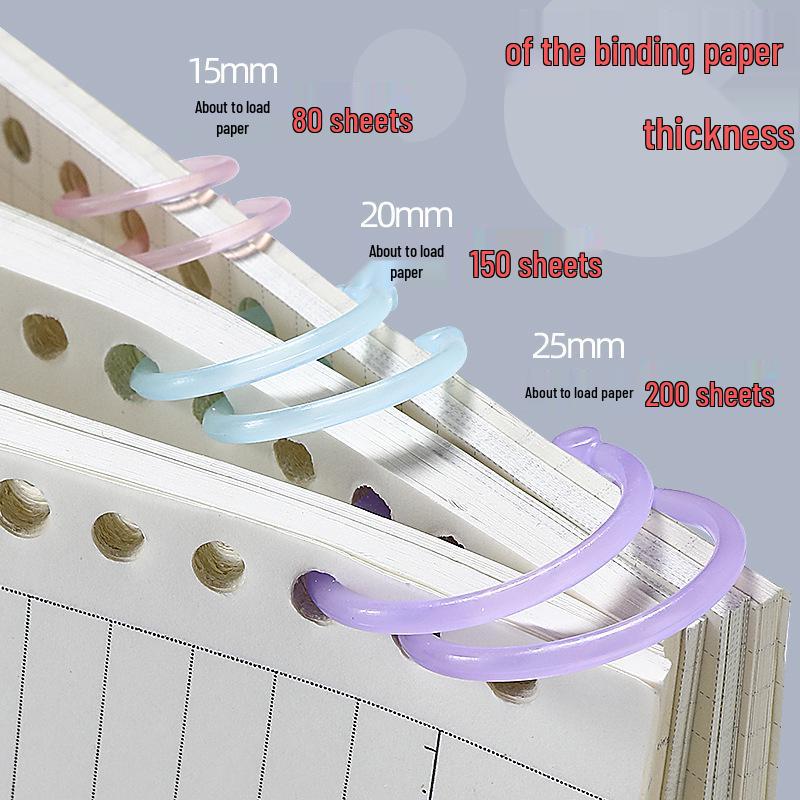 Plastic Openable Loose-Leaf Binder Ring Clip