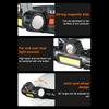 Outdoor Headlights With Long Battery Life And Strong Light Led Night Fishing Charging Head Mounted Magnetic Flashlight 1/2Pcs