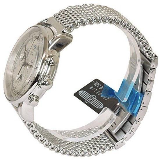 Zeppelin Wristwatch 7680M-1 100th Anniversary Quartz 42mm Metal Belt