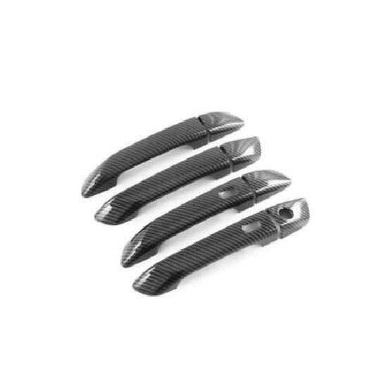 Carbon Fiber 4X Exterior Door Handle Cover Trim For Isuzu D-Max Dmax 2021-2024