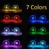 Wheel Bike Hub Lights Kit 7 Colors Usb Rechargeable Safety Waterproof Light