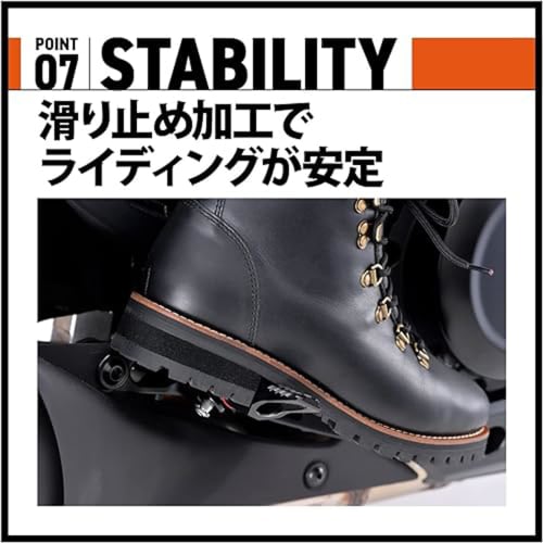 Daytona Motorcycle Mountain Boots 26.5cm/Men's Genuine Leather Cowhide Built-in Shift Pad Side Zip HBS-005 Black 16842