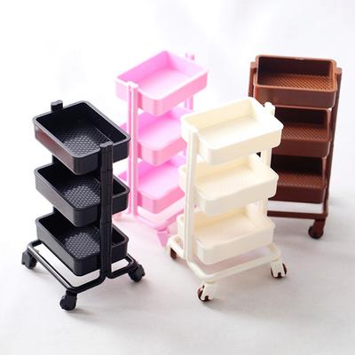 1:12 Carrello Carrello da Pranzo per Casa delle Bambole con Ruote Scaffale Portaoggetti Modello Accessori Mobili da Cucina per Decorazione Casa delle Bambole Giocattolo Regalo