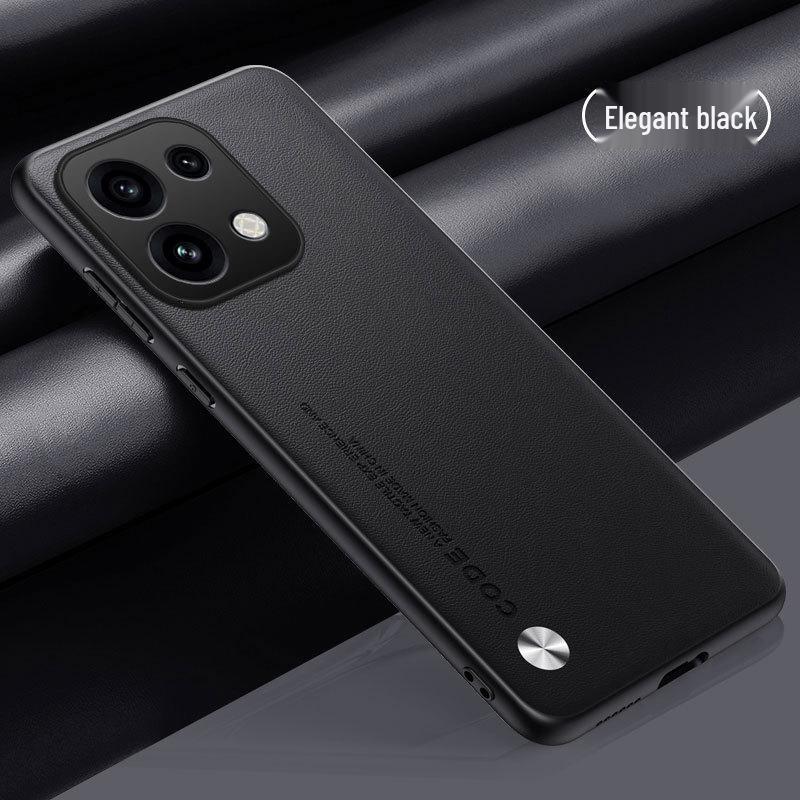 Reno16/16Pro Solid Color Business Leather Phone Case - Anti-Drop Protection