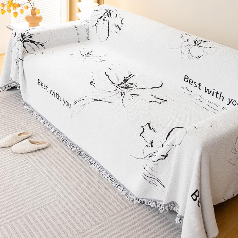 

Нескользящая подушка для дивана, простой универсальный чехол для дивана Four Seasons из синели в деревенском стиле, универсальный универсальный чехол для дивана, тканевый чехол, полное покрытие 180*230cm