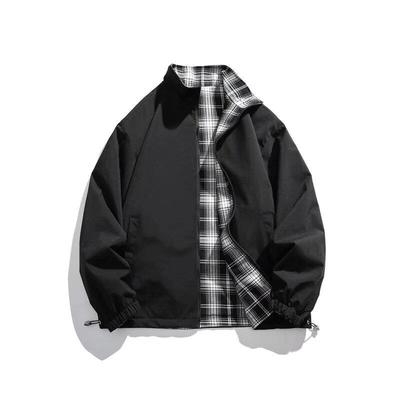 CleanFit Herren Herbst/Winter Doppelseitige Baseballjacke