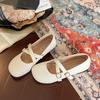 Internet Celebrity Explosion Ballet Style Flat Bottom with Skirt Single Shoes French Cross Buckle Mary Jane Shoes Women's 2025 Summer New