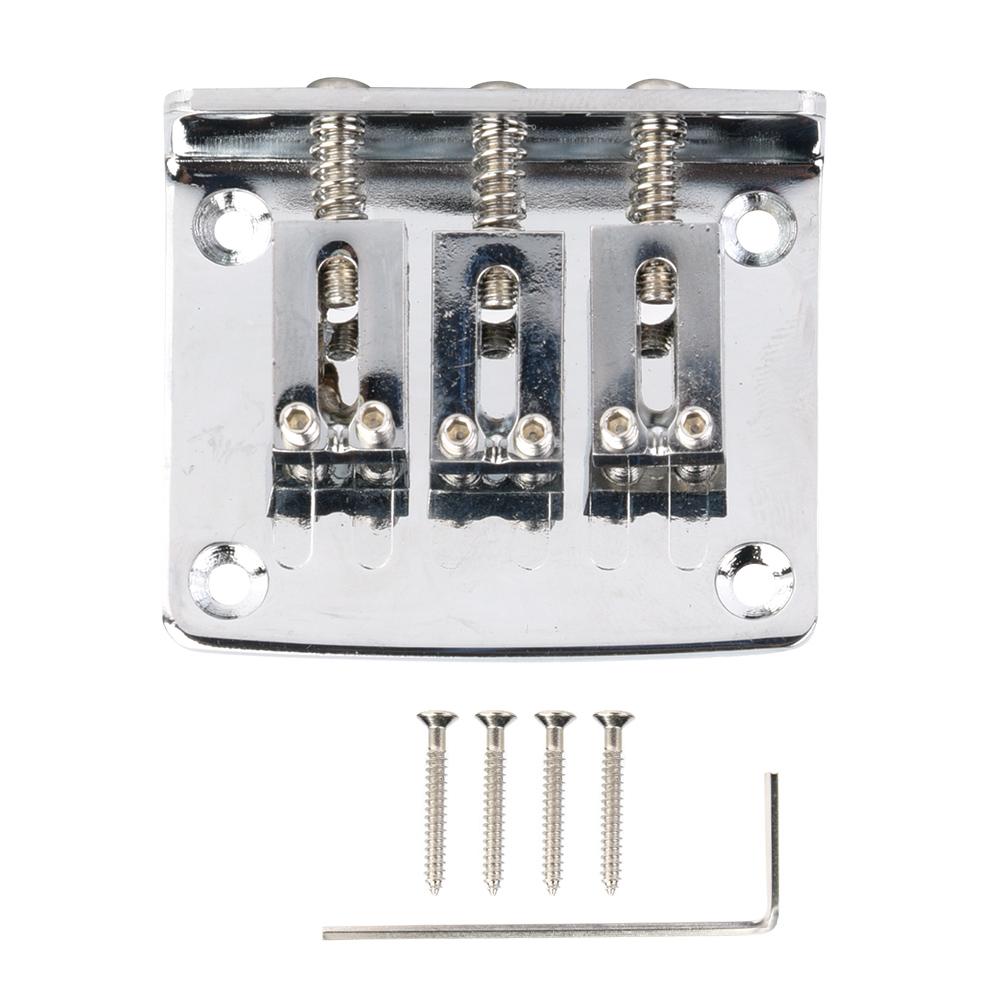 3 String Guitar Metal Tailpiece Bridge Parts Musical Instrument Accessory