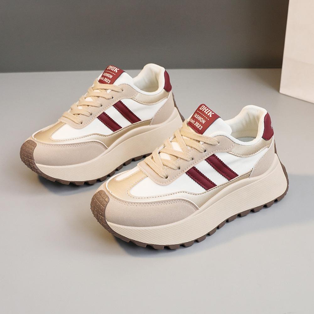 

Spring Thick Bottom Women s Shoes new Summer Casual Patchwork Leather Sneakers Casual Vulcanised Shoes Ladies Chaussure Femme 36