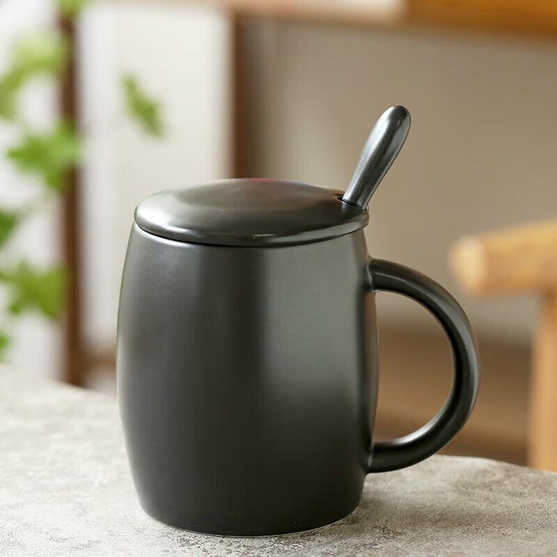 Креативная керамическая кружка с крышкой и ложкой