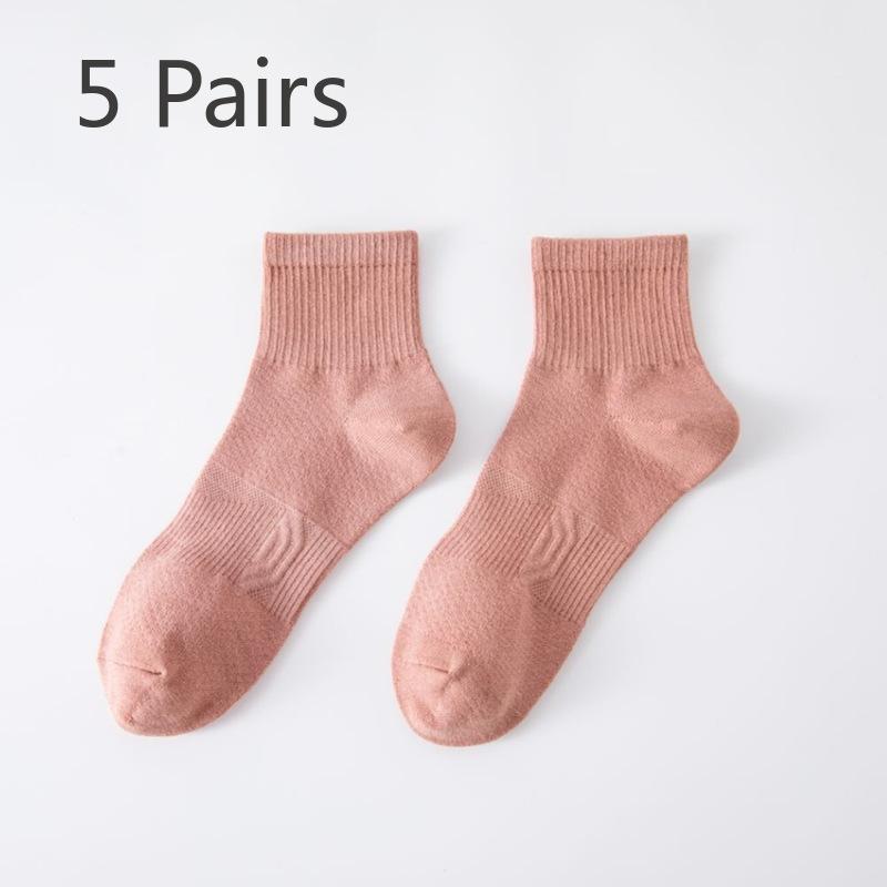 

5 пар женских весенних и летних дышащих носков с защитой от катышков 5 Pairs