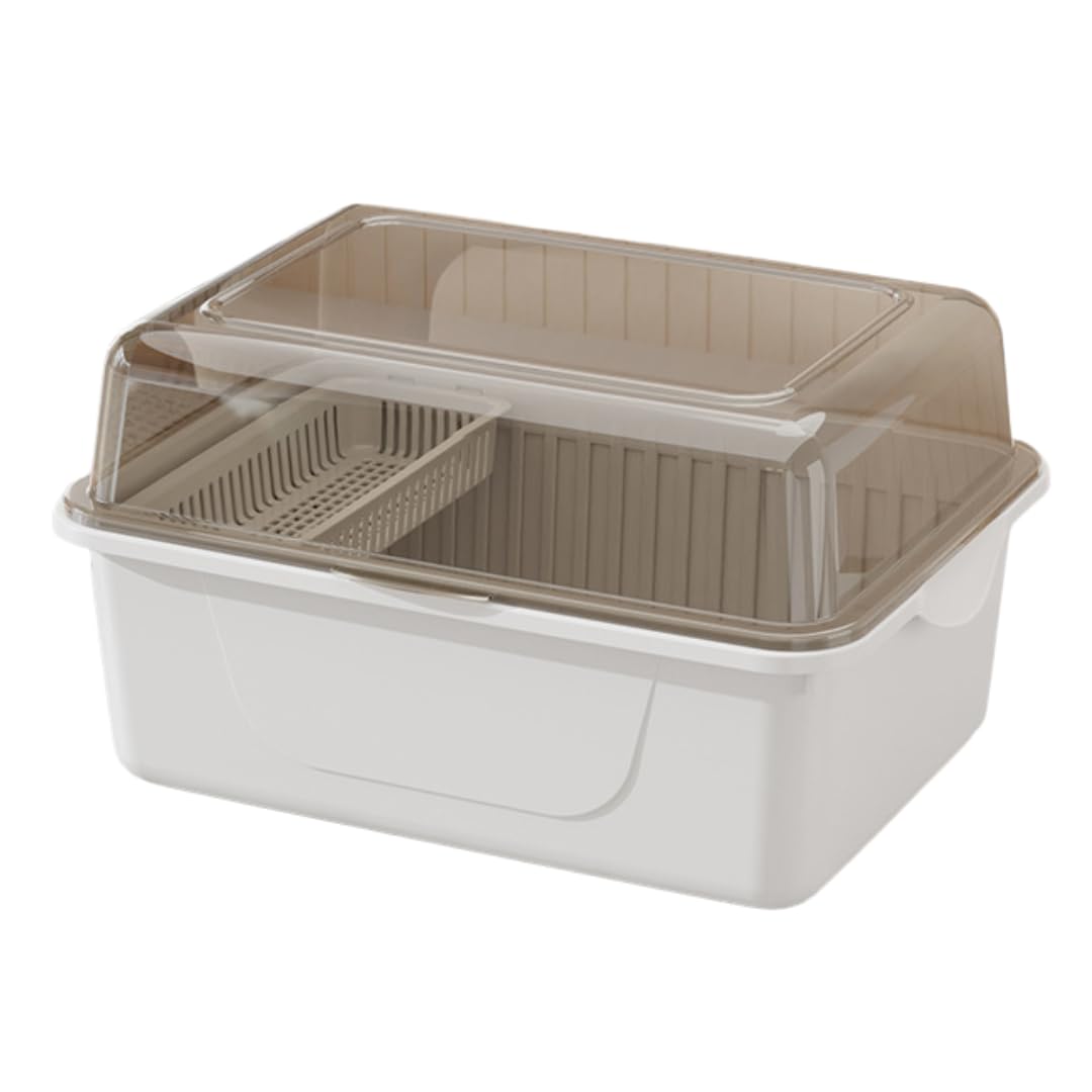 

Я так рад Подставка для детских бутылочек с крышкой, Портативный контейнер для хранения, Дорожная подставка, Сушка и дезинфекция, Большая вместимость, Пыленепроницаемый (коричневый)