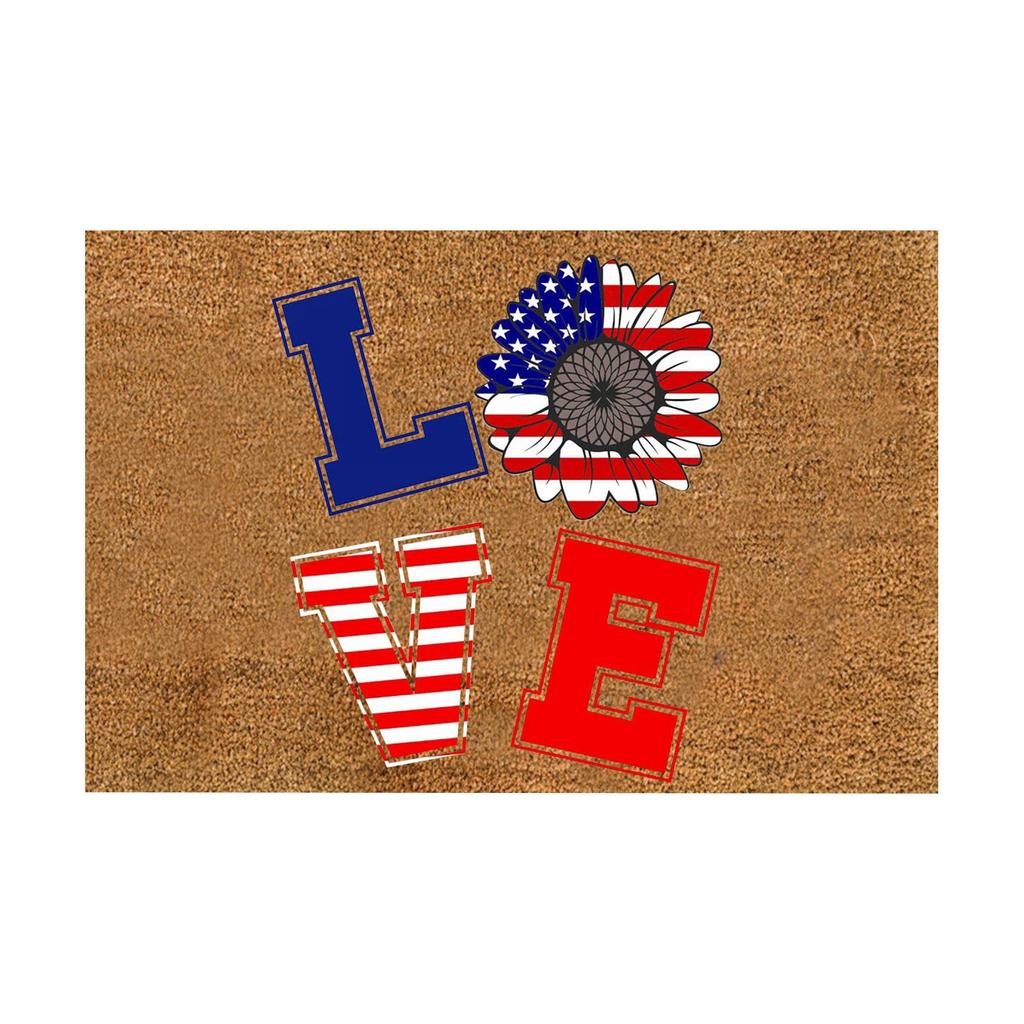 Independence Day Decorative Door Mat - Indoor Outdoor Carpet Home Floor Mat - Rubber Entrance Bathroom