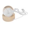 Crystal Ball Light Projection Galaxy Wooden Base Home Decor 5V LED Crystal Ball Lamp