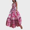 European & American Women's Bohemian Elegant Light Luxury Printed Midi Dress