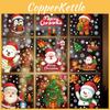 Christmas Pvc Festive Decals Decoration With Santa Reindeer Snowflake Snowman