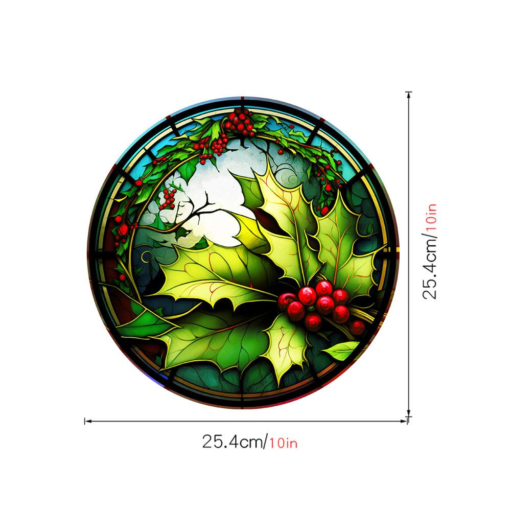 Retro Colorful Hummingbird Iris Window Glass Electrostatic Sticker Detachable Decorative Film Home Decoration