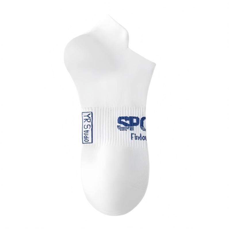 5 Pairs of Men's Spring and Autumn Pure Cotton Deodorant Sports Wicking Short Boat Socks