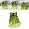 Stylish Summer Girls Two Piece Outfit Set With Trendy Sleeveless Top And Striped Adjustable Suspenders