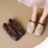 Women Flats Loafers Square Toe Summer Marie Janes Shoes New Sandals Elegant 2025 Casual Sport Woman Sneakers Zapatillas