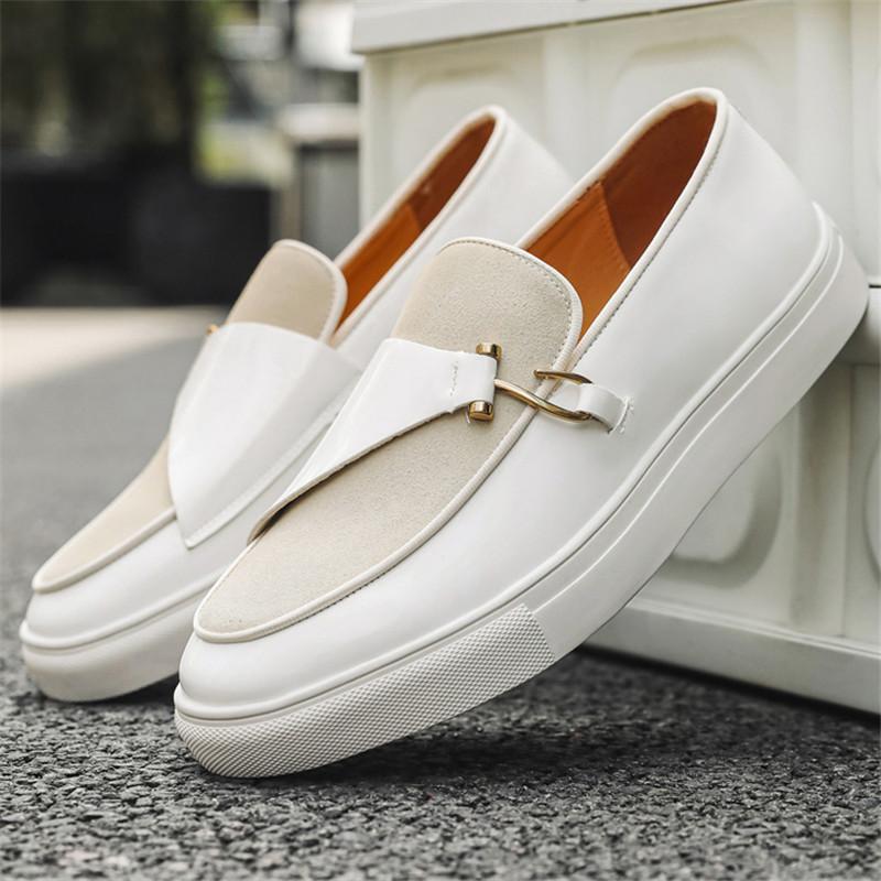 Gentleman Monk Strap Loafers Fashion Men's Suede Patent Leather Platform Shoes Male Walking Sneakers Footwears Zapatos Hombre