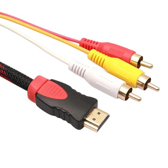 5ft HDMI-compatible Male to RCA Video Audio AV Cable Adapter for PS3 XBOX One Wii SG