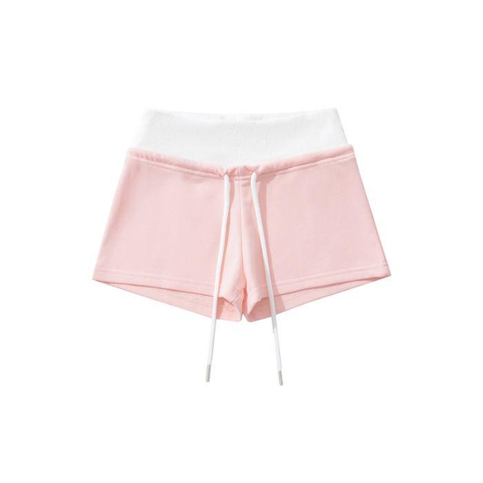 

В наличии: Женские шорты Spicy Girl с цветными блоками, пэчворком и кулиской - Летние спортивные повседневные модные шорты S розовый