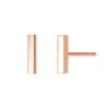 CARLIDANA Simple Design Geometric Rose Gold Plated Earrings Stainless Steel Rectangle Square Stud Earrings for Women Jewelry