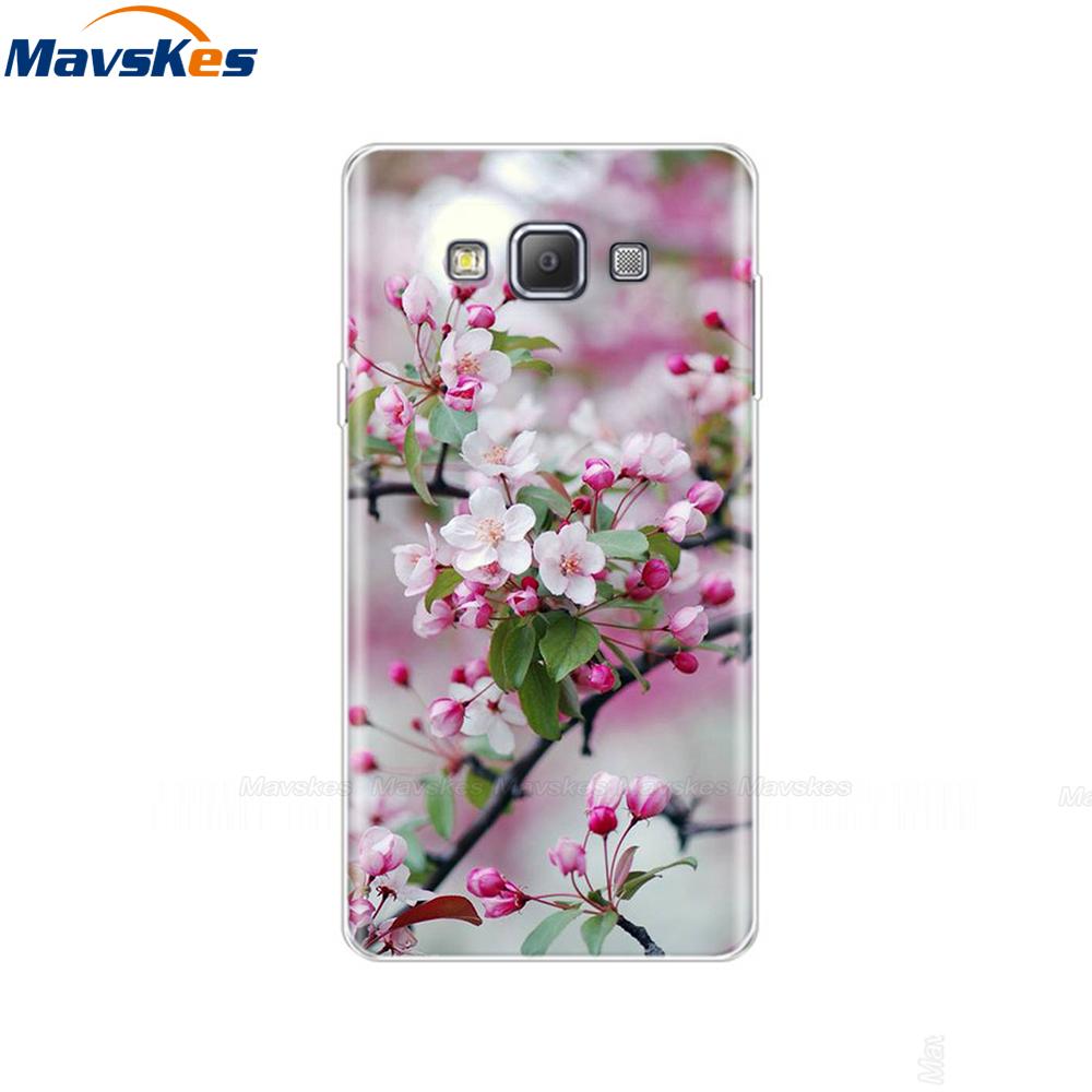 Silicon Phone Case For Samsung Galaxy A3 2015 Flower Cat A300 Soft TPU Back Cover For Samsung A3 2015 A300H A3000 SM-A300F pop