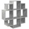 Wall Shelf Concrete Grey 90 X 25 X 90 Cm Engineered Wood