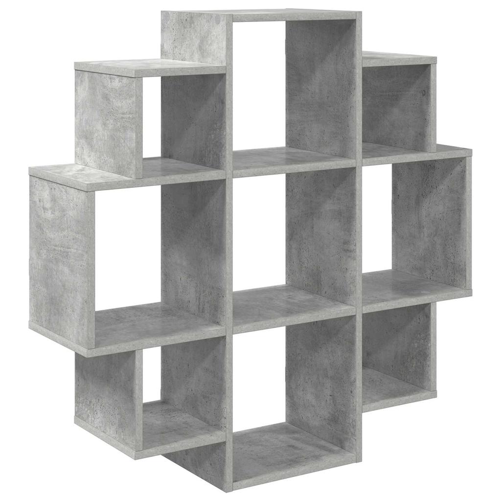 Wall Shelf Concrete Grey 90 X 25 X 90 Cm Engineered Wood