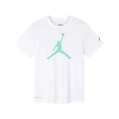 Jordan T-Shirt Trendy Versatile Short Sleeve Men Tops White Leaf-Green JD2422067