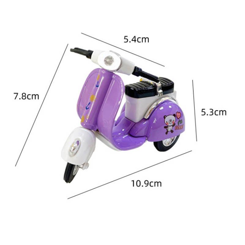 Simulation Inertia Forward ABS Cute Motocycle Toys Multi-colour Cartoon Gliding Motocycle Children Pull Back Car Toy
