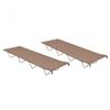 Day and Night - Day and Night Camping Beds 2 Units Oxford Fabric and Taupe Steel 180x60x19 Cm