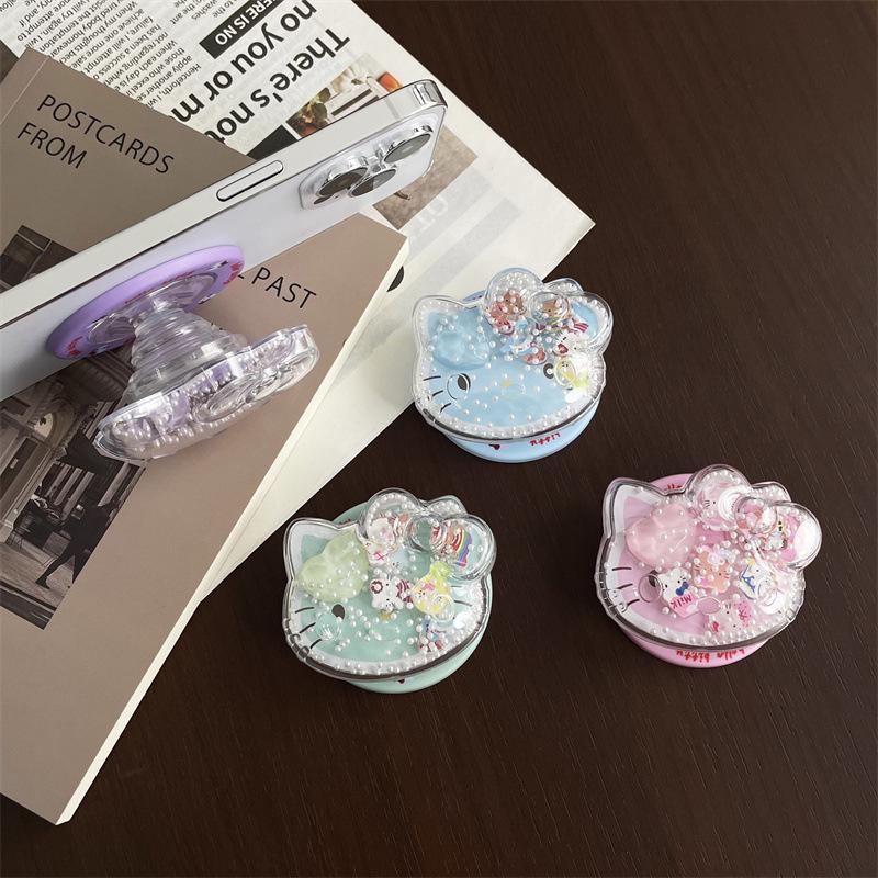 Magnetic Cartoon Pearl Shaker Bracket for MagSafe: Strong Desktop Holder, Retractable