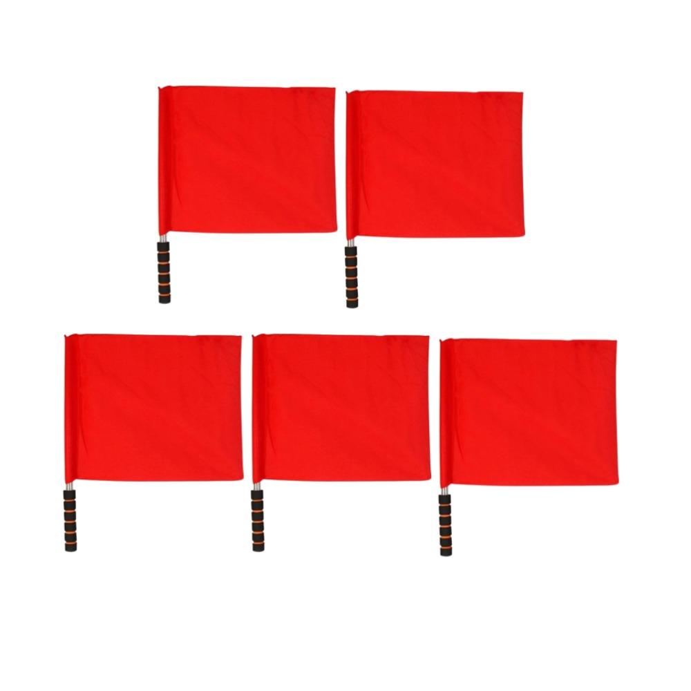 1Pcs Soccer Referee Flag Red White Yellow Blue Green Football Training Command Flag Competition Signal Flag Referee Supplies