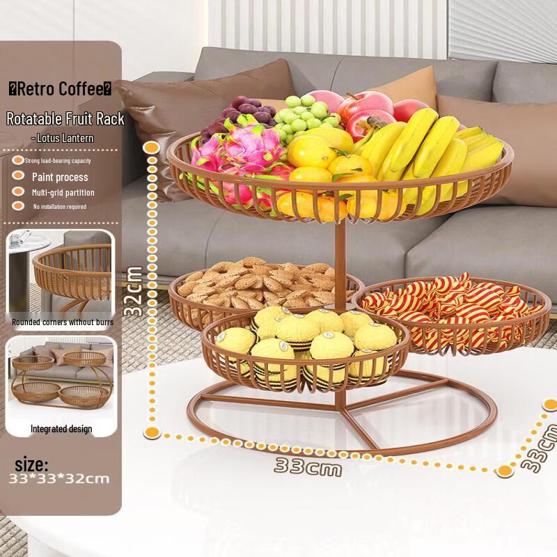Stylish Tabletop Fruit and Snack Tray