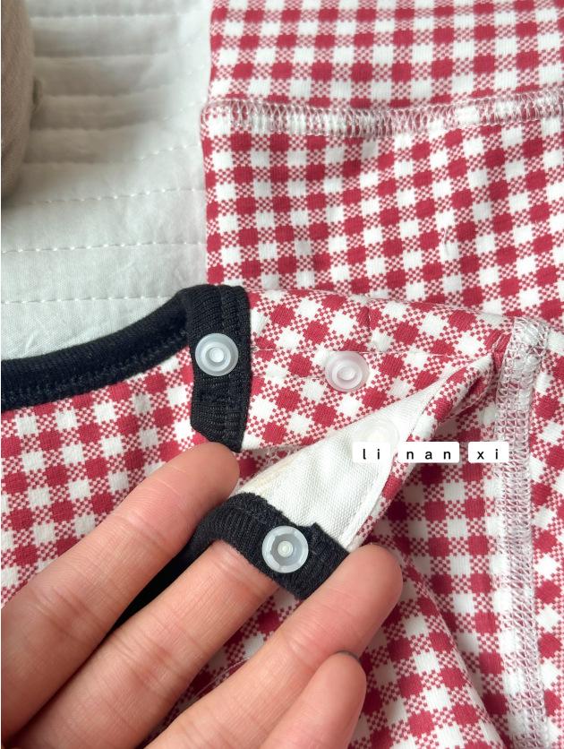 Year Model Warm Home Wear Set: Infant High Waist Mulberry Silk Two-Piece with Belly Protection