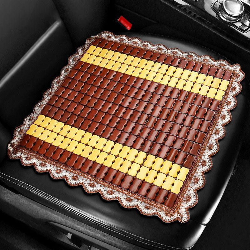 Summer Cool Bamboo Cushion Car Seat Cover Natural Bamboo   Square Mat Single Piece Massage Breathable Environmental Waterproof