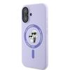 Karl Lagerfeld Klhmp16Sscmkcrhu Iphone16 6.1 Fioletowy/Purple Hardcase Silicone Karl&Choupette Ring Magsafe