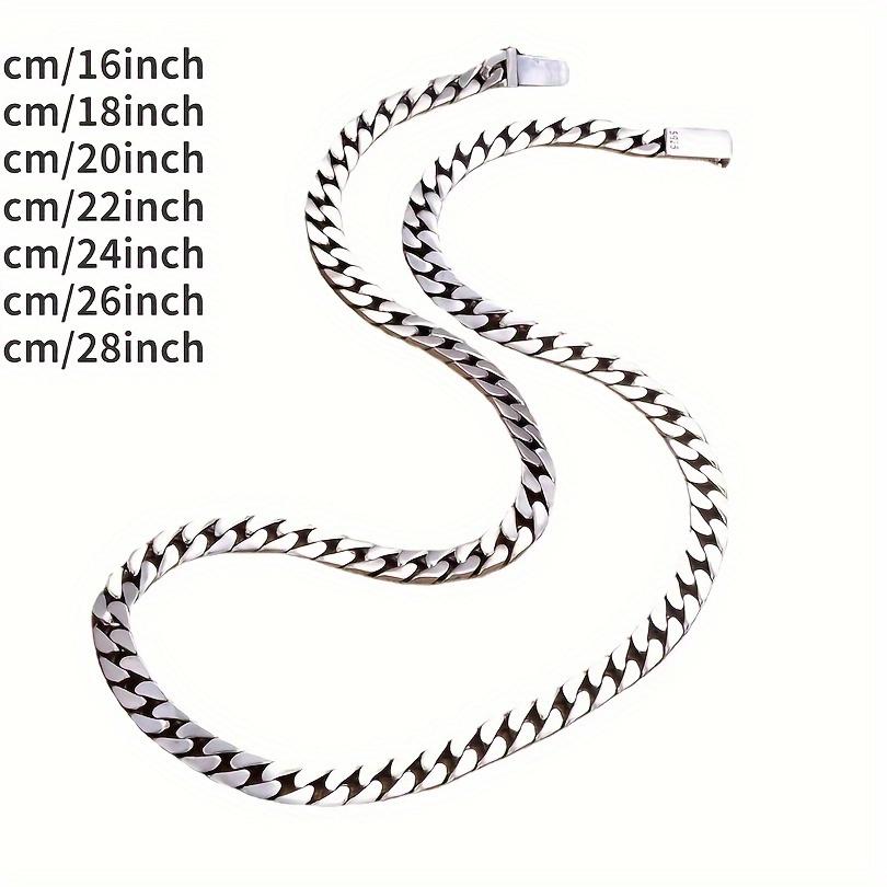 Collana catena cubana placcata in argento sterling S collana di tendenza Moda maschile Ins Versatile hip-hop collana vistosa per uomo e donna Hip-hop trendy